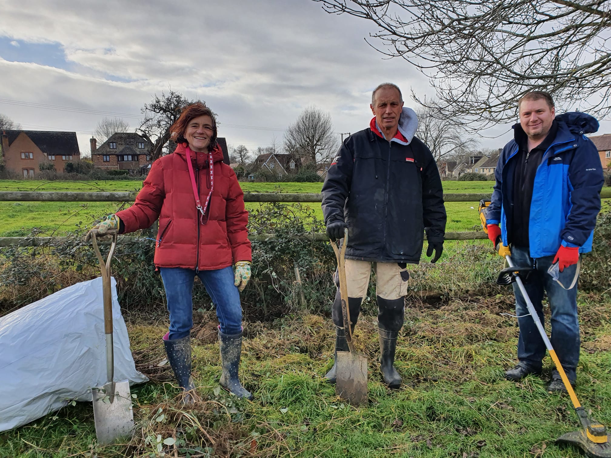 Hedge planting at the Merryfields